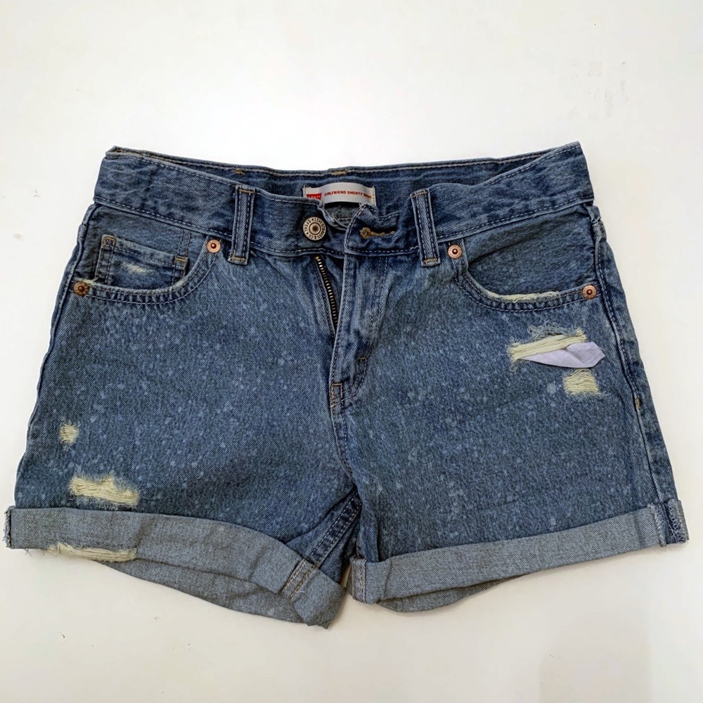 Distressed Denim Shorts